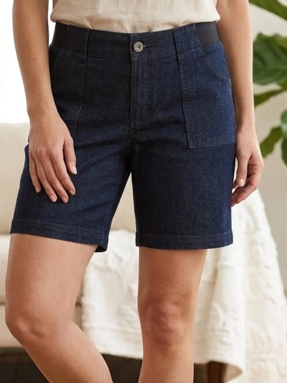 Riders by Lee Shorts Midrise Indigo Blue Denim Stretch 10M